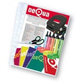 Caja 100 fundas multitaladro Dequa Folio - 215 x 315 mm