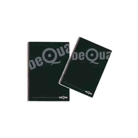 Cuaderno Folio Tapa Dura Negro Dequa