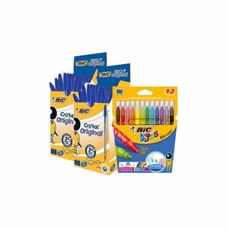 BIC Cristal Azul + 12 BIC Colores