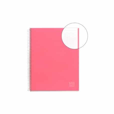 Cuaderno A4 120 hojas rojo coral Miquelrius