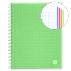 Cuaderno A4 polipropileno Miquelrius 140 hojas verde