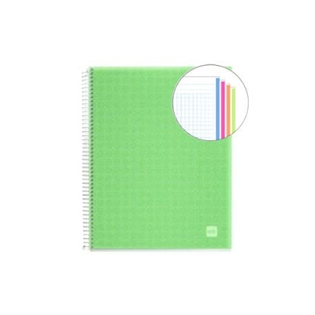 Cuaderno A4 polipropileno Miquelrius 140 hojas verde