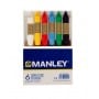Caja 6 colores cera Manley