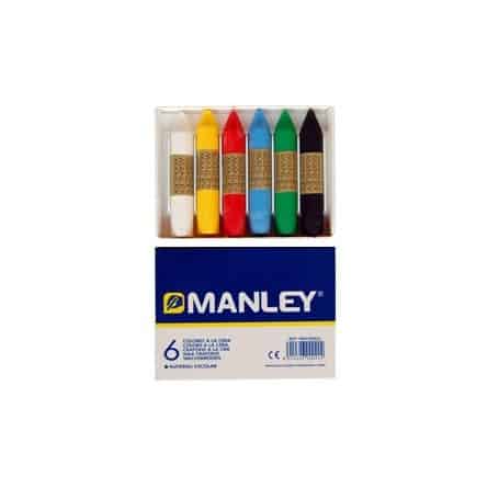 Caja 6 colores cera Manley