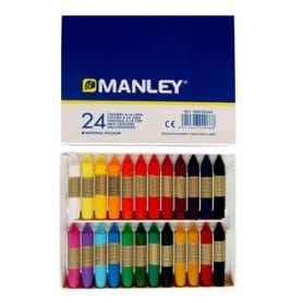 Caja 24 colores cera Manley