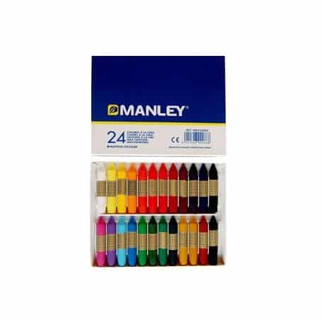 Caja 24 colores cera Manley