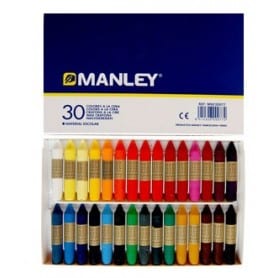 Caja 30 colores cera Manley