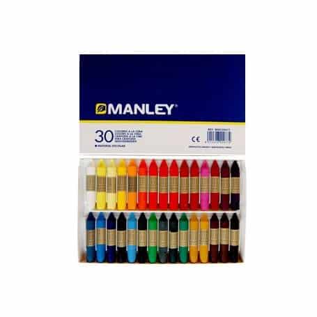 Caja 30 colores cera Manley