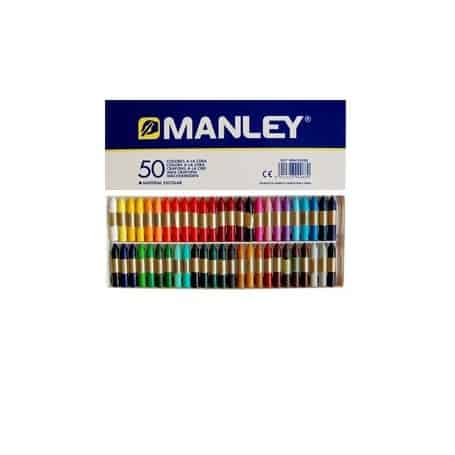 Caja 50 colores cera Manley