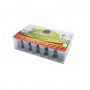 Caja purpurina verde 24 botes