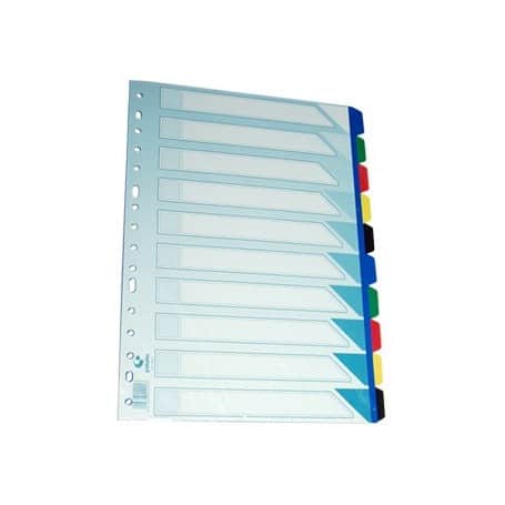 Separador grafoplas PVC 10 pestañas