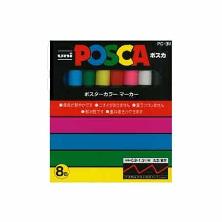 Set Posca 8 colores PC-3M