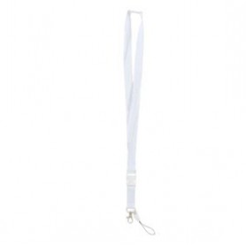 Cordón Lanyard Blanco con enganche blanco 100 Uds