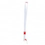 Cordón Lanyard Blanco con enganche rojo 100 Uds
