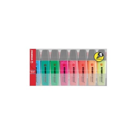 Bolsa Rotuladores Stabilo Boss fluorescente 8 colores