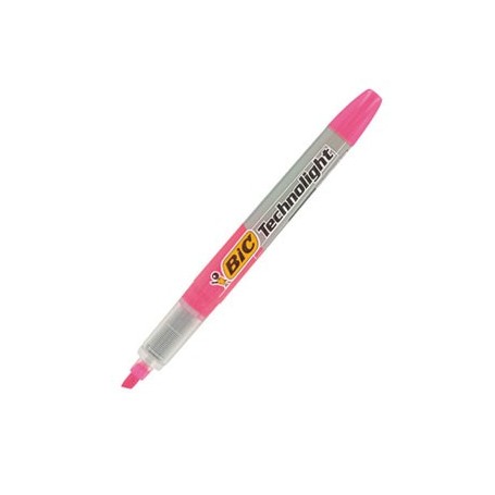 Rotuladores Bic Technolight rosa