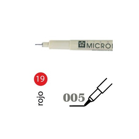 Rotulador Pigma Micron 005 rojo