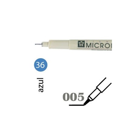 Rotulador Pigma Micron 005 azul