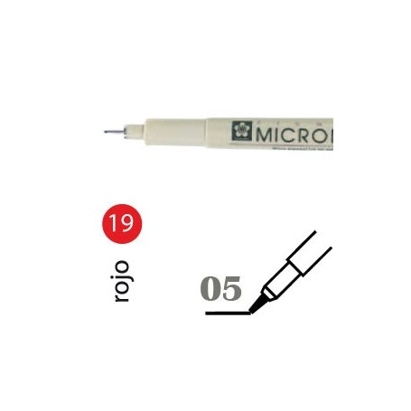 Rotulador Pigma Micron 05 Rojo