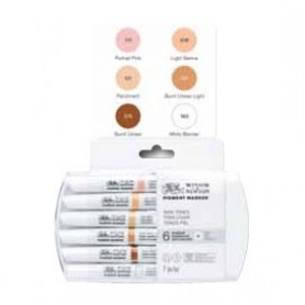 Winsor & Newton Pigment marker Set 6 tonos piel