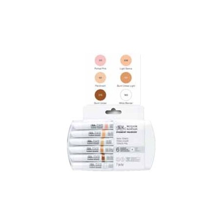 Winsor & Newton Pigment marker Set 6 tonos piel