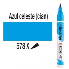 ECOLINE BRUSHPEN AZUL CELSTE