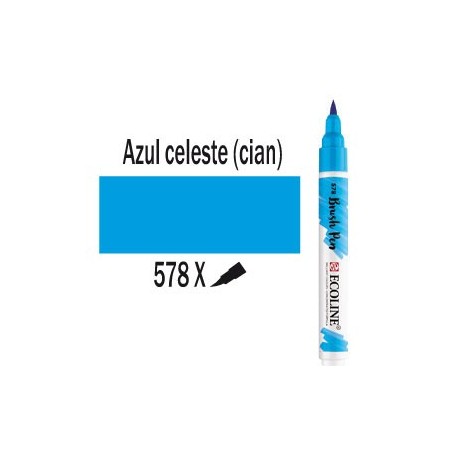 ECOLINE BRUSHPEN AZUL CELSTE