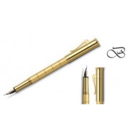 Estilográfica Graf Von Faber-Castell Anello Trazo B bañada en oro