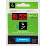 Cinta D1 19 mm Dymo negro sobre rojo