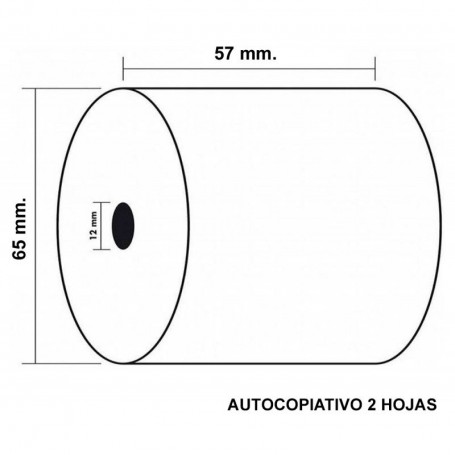 Rollo Papel Copiativo 76,5 x 65 mm