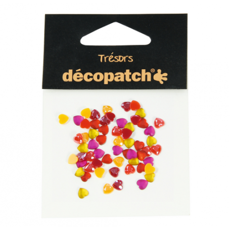 Tresors Corazones Amarillo/Naranja Décopatch