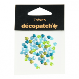 Tresors Corazones Azul/Verde Décopatch