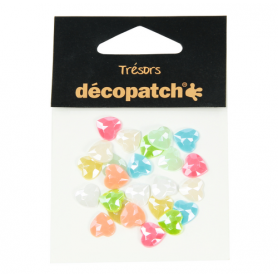 Tresors Corazones Pearl pastel Décopatch