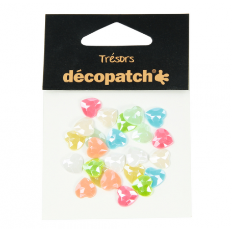 Tresors Corazones Pearl pastel Décopatch