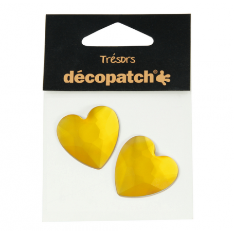 Tresors Corazones Naranja Décopatch