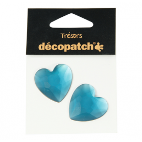 Tresors Corazones Azul Décopatch