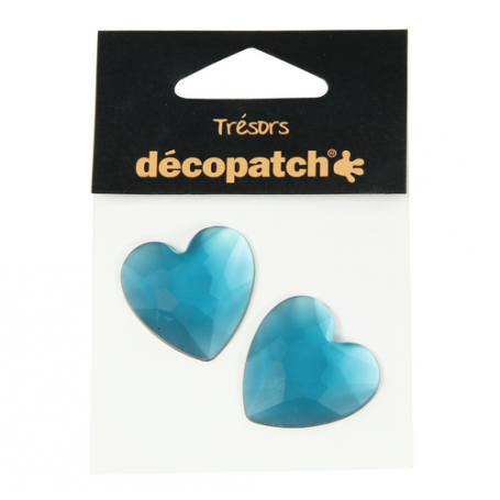 Tresors Corazones Azul Décopatch