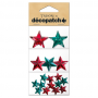 Tresors Estrellas rojas/verdes Décopatch