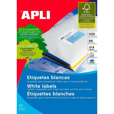 Etiquetas Apli 1282 Medidas 48,5 x 16,9 mm