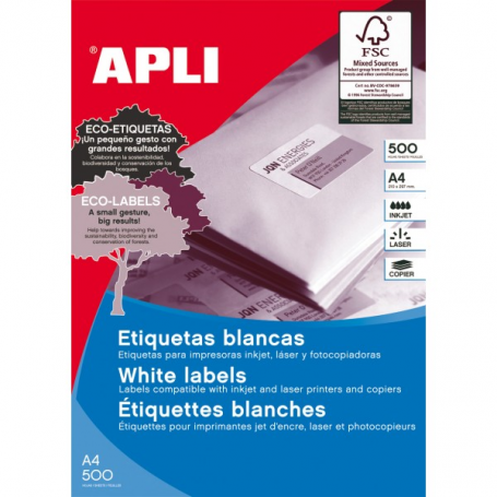 Etiquetas Apli 10558 Medidas 48,5 x 25,4 mm