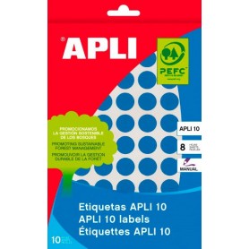 Etiquetas manuales Apli 2735 Azul