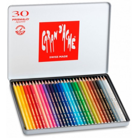 Lápiz Acuarelable 3mm Caja Metálica 30 unidades Prismalo - Caran D´ache