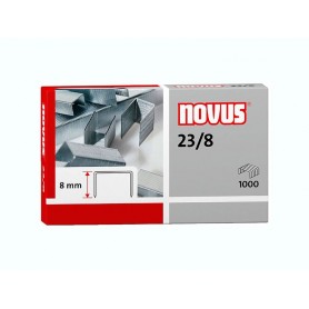 Grapas galvanizadas 23/8 , Caja 1000 unidades, Novus