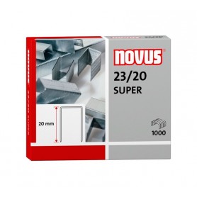 Grapas galvanizadas 23/20 , Caja 1000 unidades, Novus