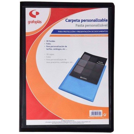 Carpeta Fundas Folio Personalizable Negro