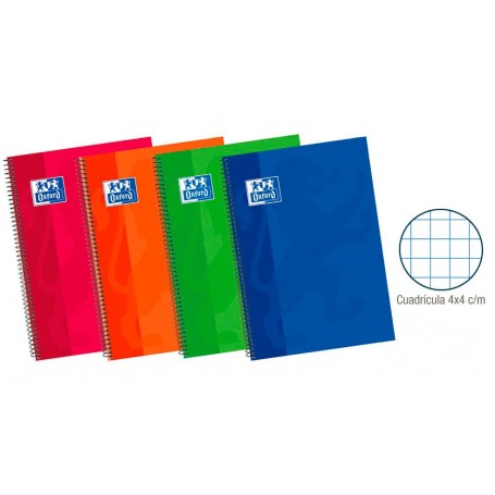 Cuaderno Espiral Oxford Tapa Extradura 4º Cuadriculado