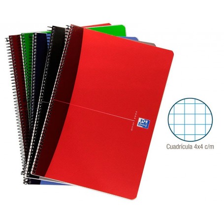 Cuaderno Cuadriculado 4x4 Folio Tapa Blanda , Oxford