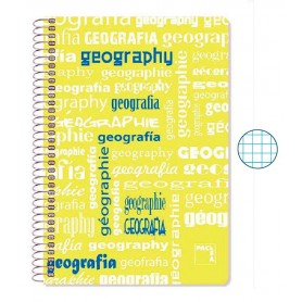 Cuaderno Folio Cuadriculado Geografía