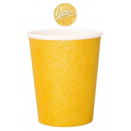 Vaso Glitter Oro 250 cc