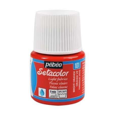 Setacolor tejidos claros 101 Naranja vivo 45 ml